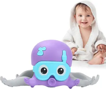 Octopus Baby Kúpeľ Hračky | Dieťa Vetra Až Vaňa Hračka | Hodinky Octopus Vodný Hračka, Plávajúce Obojživelné Baby Kúpeľ Hračky, Chobotnice, Vaňa T